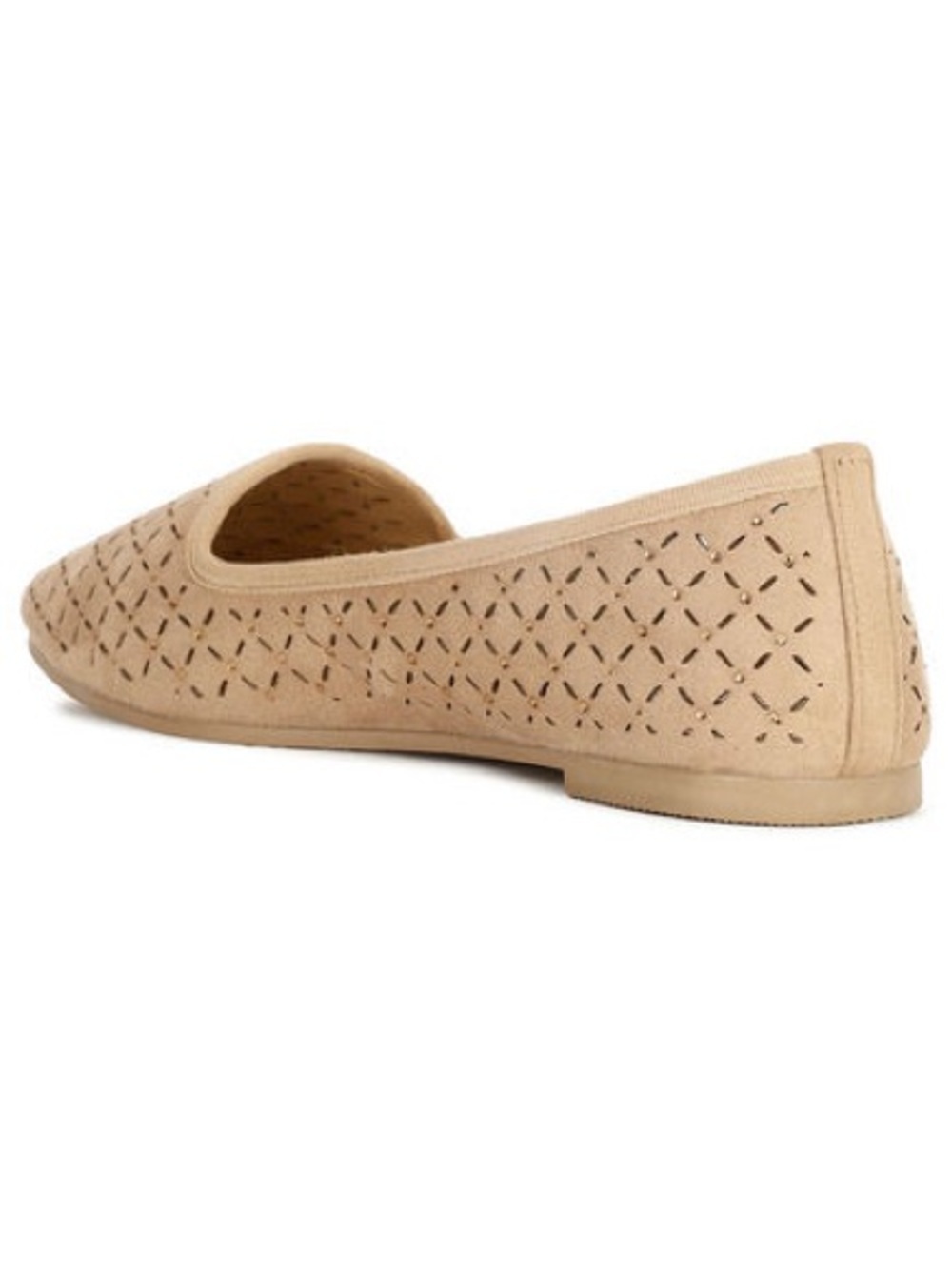 Old Navy Women's Light Beige Perforated Slip-On Loafers
